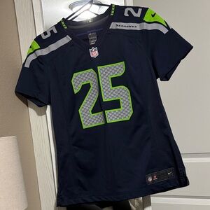 Womens Seahawks Navy and Green Jersey
